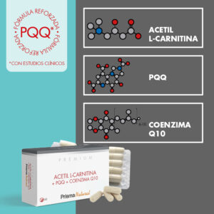 ACETIL L-CARNITINA + PQQ + COENZIMA Q10. 60 Cápsulas Prima Natural Premium - Imagen 2
