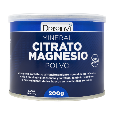 CITRATO MAGNESIO EN POLVO 200mg 100%PURO DRASANVI