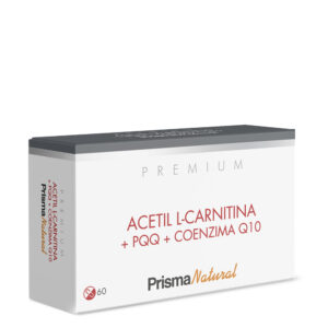 ACETIL L-CARNITINA + PQQ + COENZIMA Q10. 60 Cápsulas Prima Natural Premium