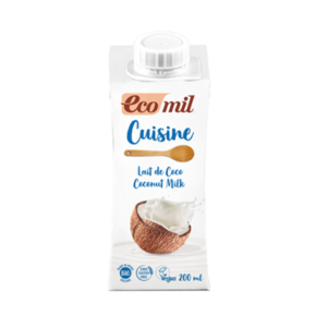 Crema de leche de coco bio 200 ml Ecomil